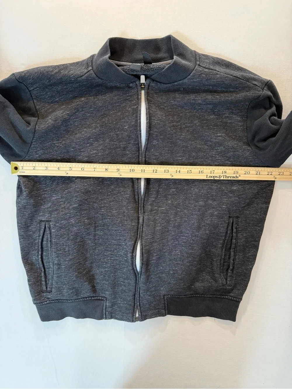 adidas Men’s Charcoal Zip-Up Track Sweater